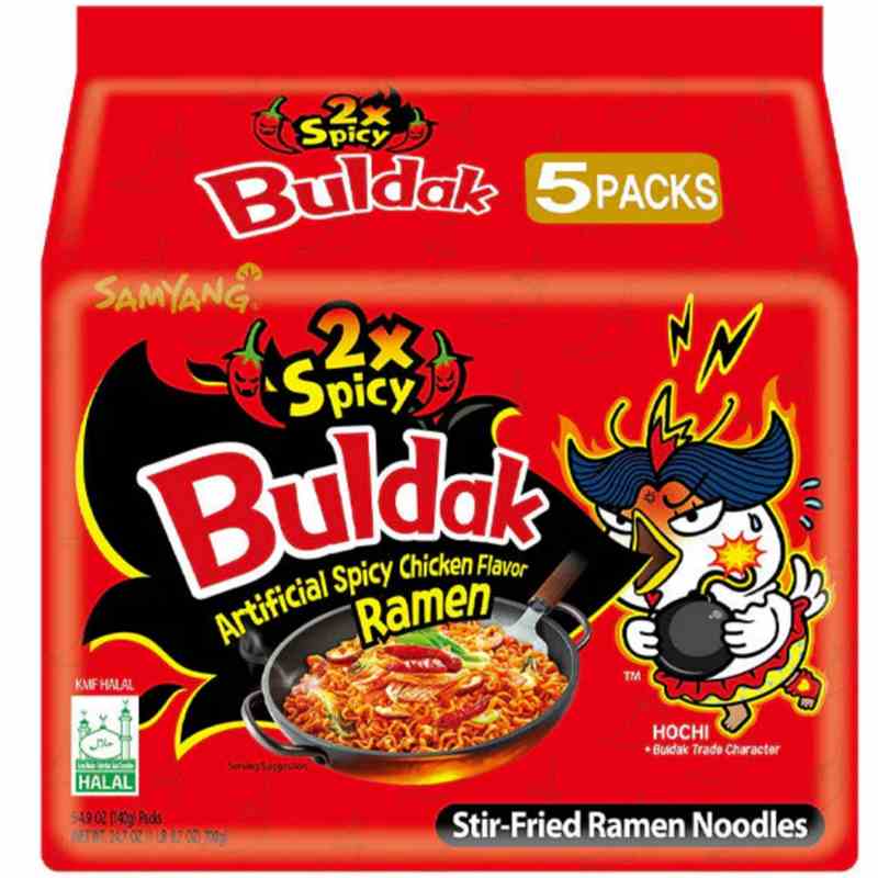 Samyang Buldak Hot Chicken 2XSpicy 5er Packung 140g