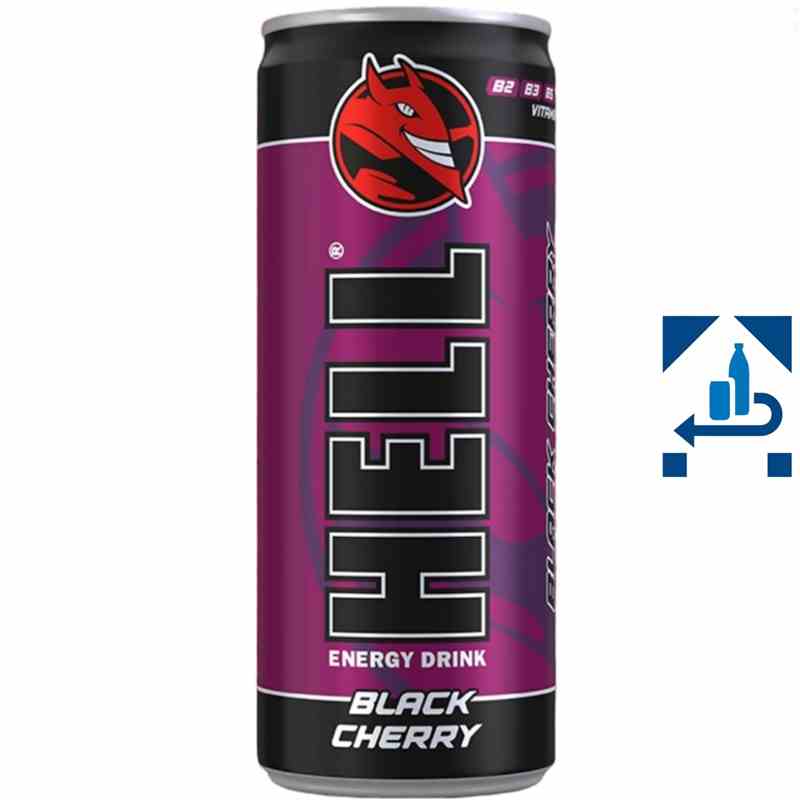 Hell Energy Drink 250ml Black Cherry