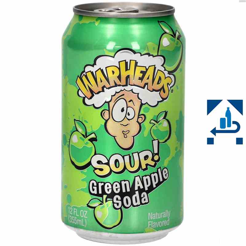 Warheads Green Apple Sour Soda 330ml