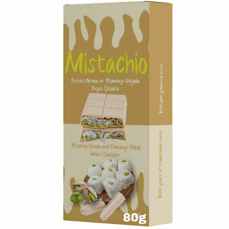 Angel Hair Mistachio Weiße Schokolade 80 g