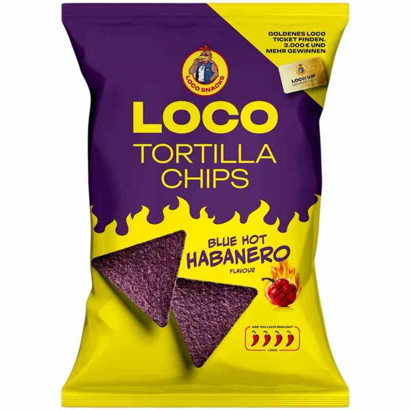 Loco Tortilla Chips Hot Habanero 100g