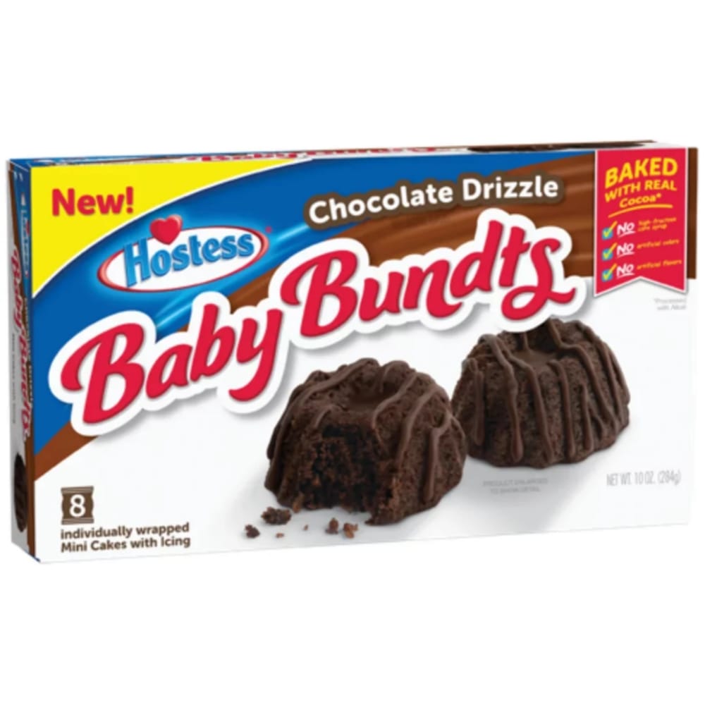 Hostess Baby Bundts Chocolate Drizzle – 8er Pack 284g