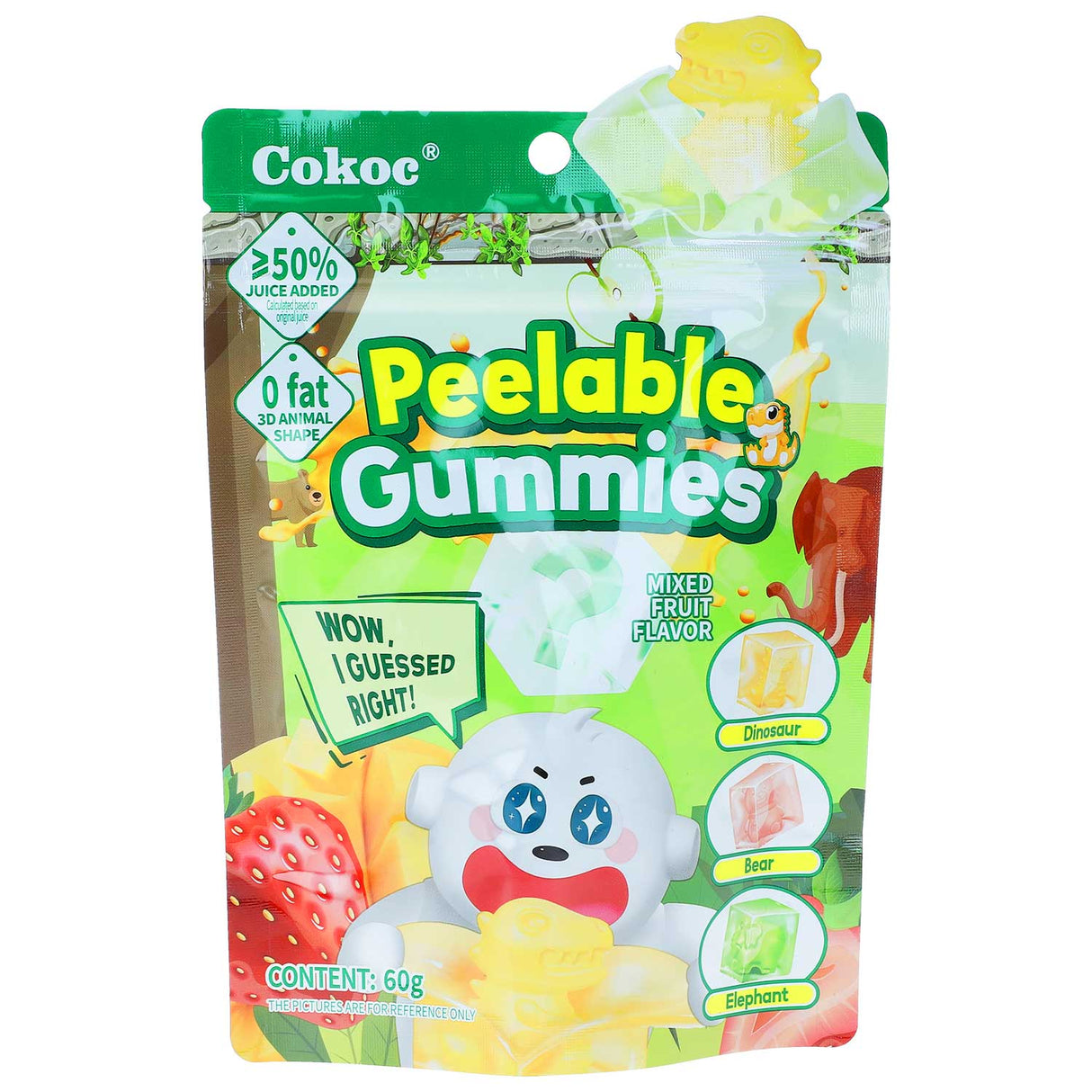 Cokoc Peelable Gummies Mixed Fruit 60g