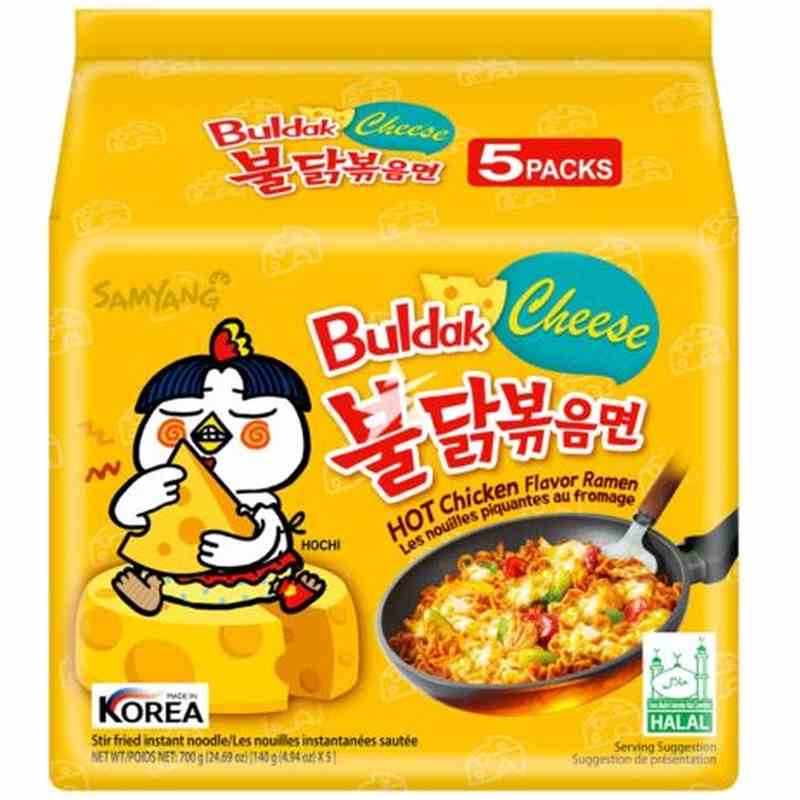 Samyang Buldak Hot Chicken Cheese 5er Packung 140g