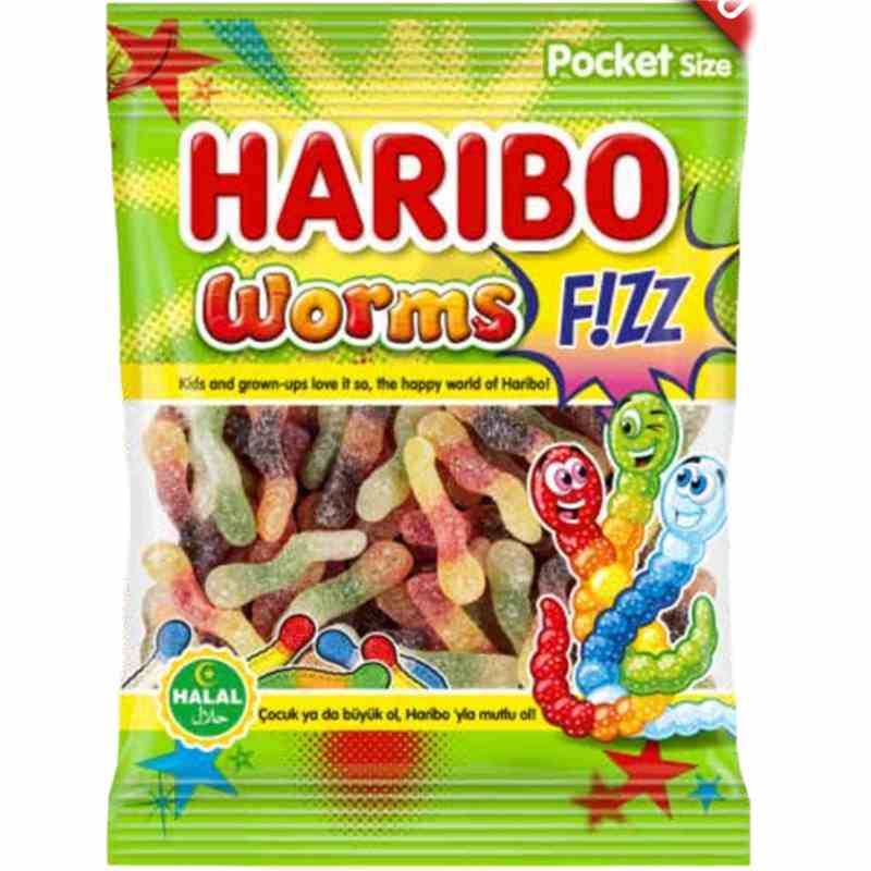 Haribo Fizz Worms 80g